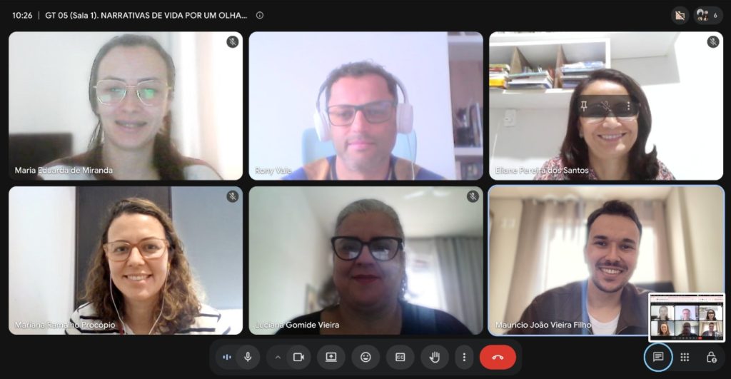 Captura de tela do GT com participantes